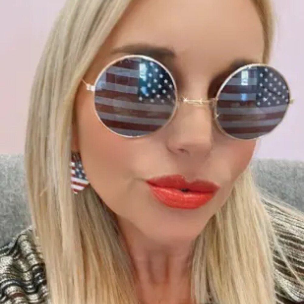 American Flag Round Shaped Sunglasses